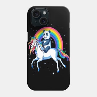 Panda ride unicorn Phone Case