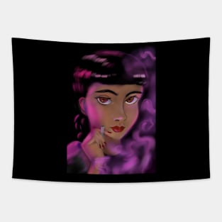 vintage look girl Tapestry