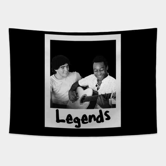 Pele and Maradona Tapestry by dimanch