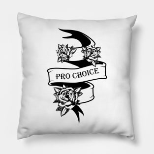 Pro Choice Vintage Ribbon Black and white Pillow