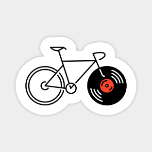 Bicycle Vinyl Record Magnet