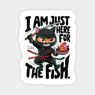 "Ninja Whiskers: The Stealthy Sushi Quest" Magnet