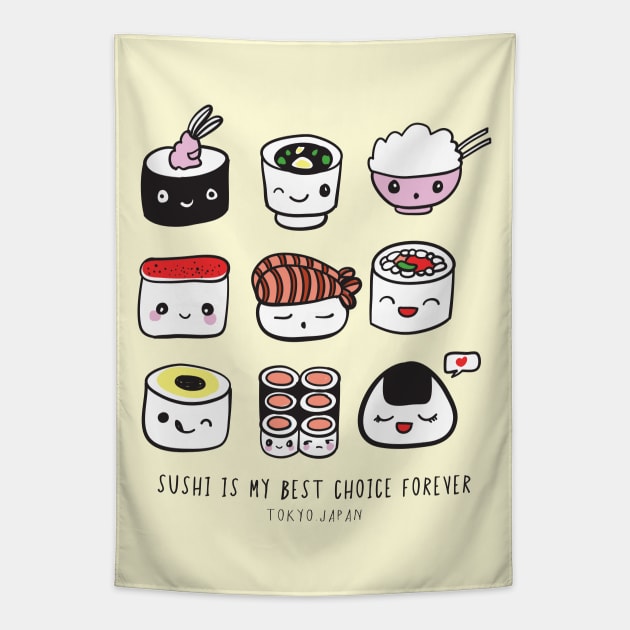 Best Choice Sushi Tapestry by machmigo