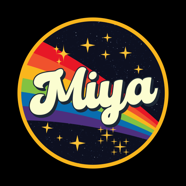 Miya // Rainbow In Space Vintage Style by LMW Art