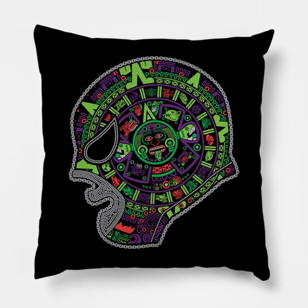 Mascara lucha libre mexicana Mex Art Pillow by Velvet Love Design 