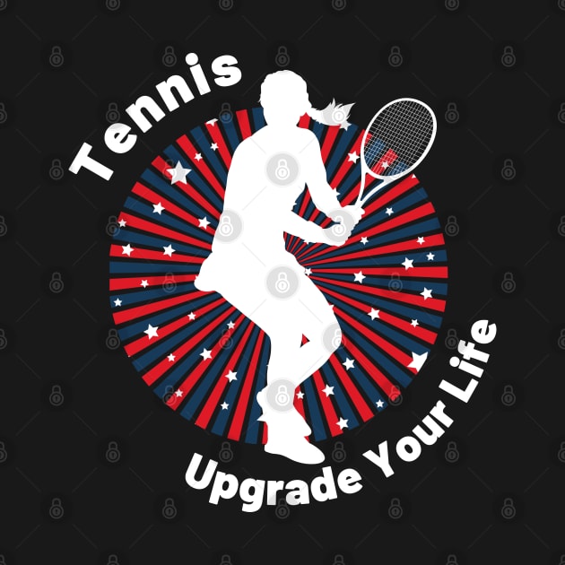 US Open Tennis USA Flag Silhouette by TopTennisMerch