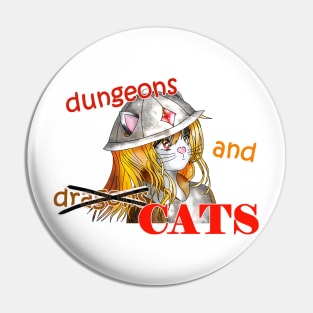 dungeons and cats warrior in shining armor Pin