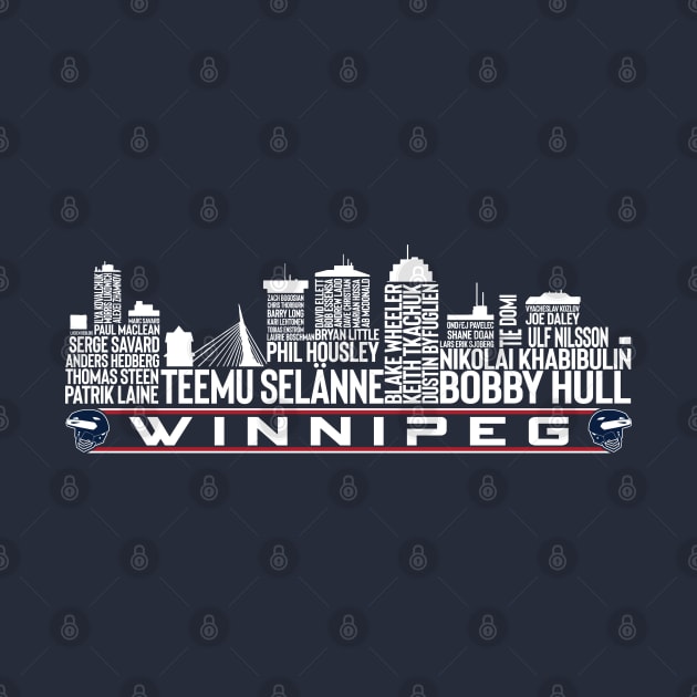 Winnipeg Hockey Team All Time Legends, Winnipeg City Skyline by Legend Skyline