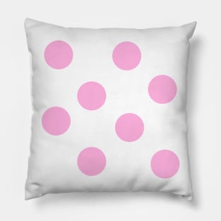 Pink on White Polka Dots Pillow