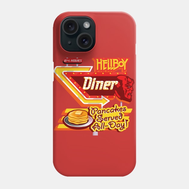 Hellsboy Diner Sign Phone Case by Alema Art