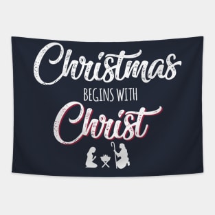 Christmas Begins With Christ Tapestry