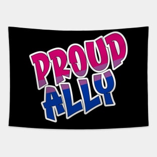 Proud Ally Bisexual Flag Tapestry