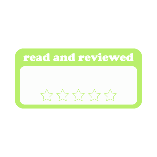 Books Lover Read and Review Book Star Rating To Fill In With Title and Author Green Sticker T-Shirt