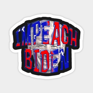 PATRIOTIC IMPEACH BIDEN OVER Caricature / Cartoon Magnet