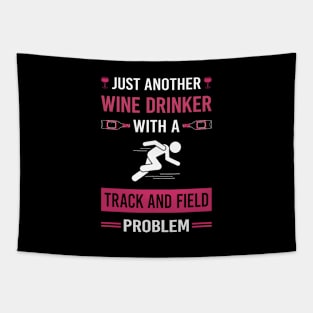 Wine Drinker Track And Field Tapestry