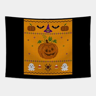 Halloween Jack o’ Lantern Knit Tapestry