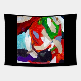 Abstract Acrylic Collage Painting Tapestry