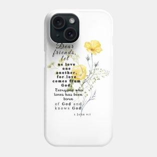 1 John 4:7 Famous Bible Verse Phone Case