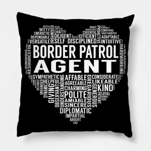 Border Patrol Agent Heart Pillow