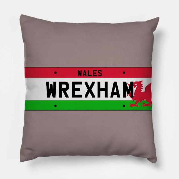 Wrexham License Plate Pillow by RAADesigns