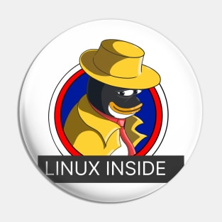 Linux inside - funny sticker for linux users Pin