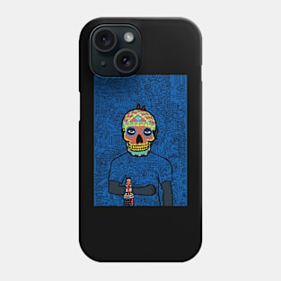 Unique MaleMask NFT with MexicanEye Color and BlueItem Phone Case