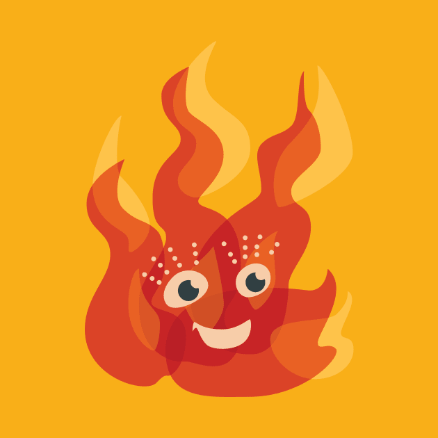 Happy Burning Fire Flame by Boriana Giormova