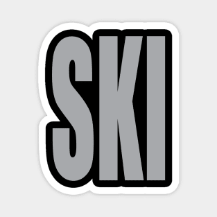 SKI! Big and Loud Text! Magnet