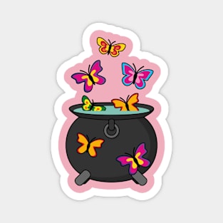 Magical Butterflies from a Cauldron Magnet