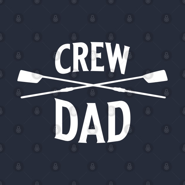 Crew Rowing Dad Sculling Vintage Crossed Oars by TGKelly