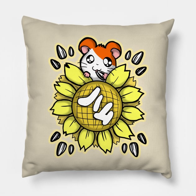 Loving Sunflower Seeds Pillow by TeruTeeSign