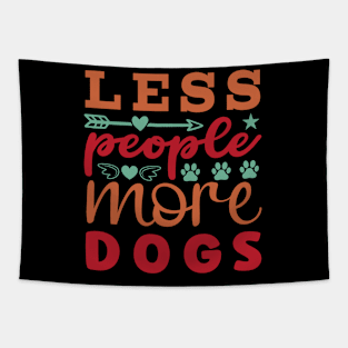 Less People More Dogs Tapestry