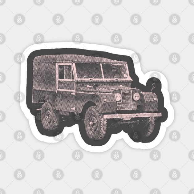 LAND ROVER ENGRAVED STYLE Magnet by WYB 