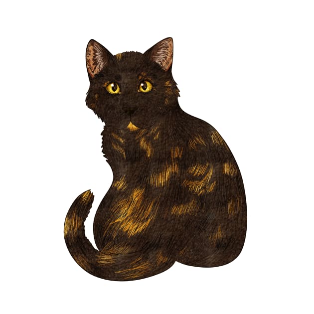 Tortie Cat by Blacklightco