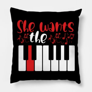 She wants the D Note | Keyboard and Piano Player Pillow