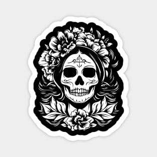 santa muerte tattoo design Magnet