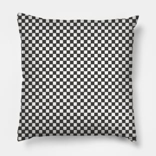 Checkboard Artwork Pattern Black White Pillow