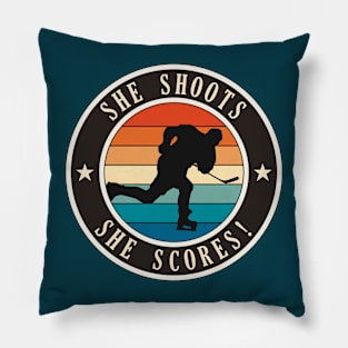 She Shoots She Scores Pillow