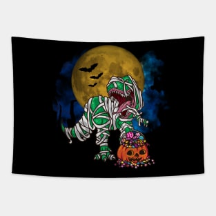 Halloween Kids T-rex Pumpkin Dinosaur Mummy Tapestry