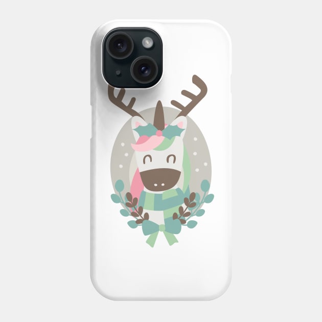 Christmas unicorn Phone Case by melomania