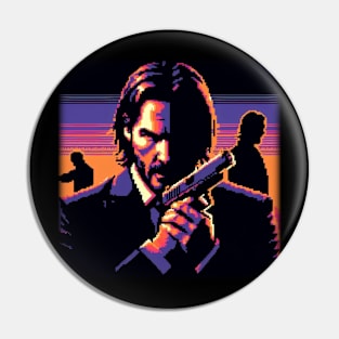 Pixel John Wick Retro San Pin