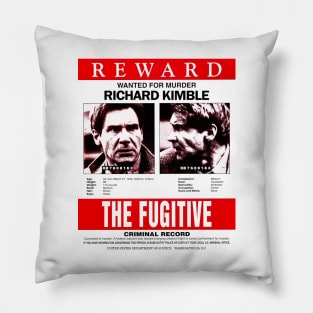 Richard Kimble Wanted Poster Pillow