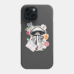 Every Moment Matters Mushroom Sticker Bomb Phone Case