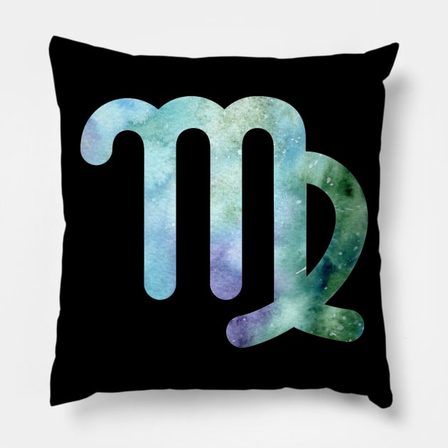 Virgo symbol Pillow by Elena Ehrenberg