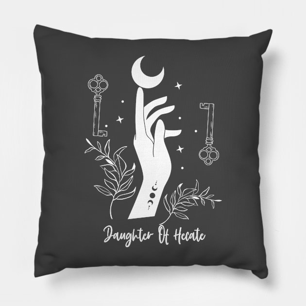 Daughter of Hecate Witchy Botanical Pillow by BitterBaubles