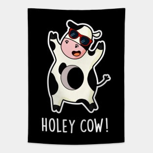 Holey Cow Cute Animal Pun Tapestry