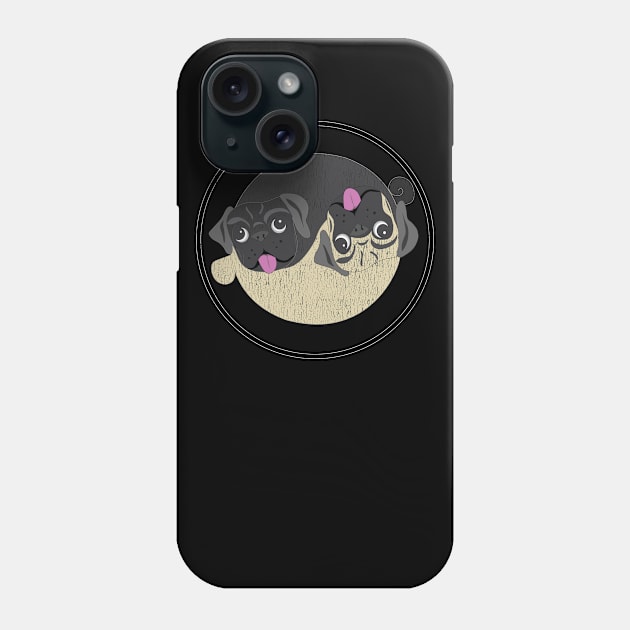 Yin Yang Pug Lover Zen Shirt Phone Case by bbreidenbach