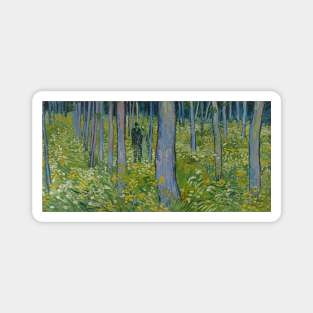 Undergrowth with Two Figures (1890) by Vincent van Gogh Magnet