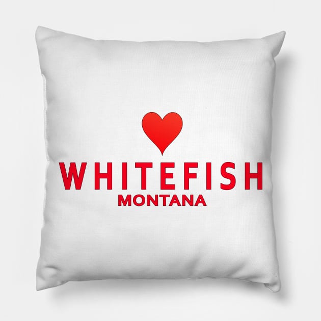 Whitefish Montana Pillow by SeattleDesignCompany