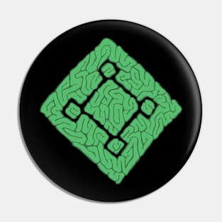 square brain green Pin